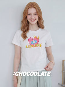 Cute Heart Pattern Slim Fit T-Shirt
