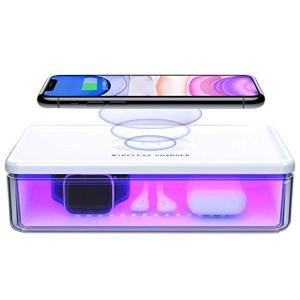 Brifit Hộp khử trùng UV Hộp đựng di động khử trùng kháng khuẩn với bộ sạc không dây cho điện thoại di động đồng hồ tai nghe và các thiết bị thông minh khác