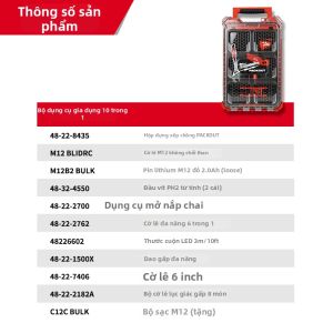 Milwaukee | Bộ Dụng Cụ Gia Đình Kết Hợp Vặn Vít Điện