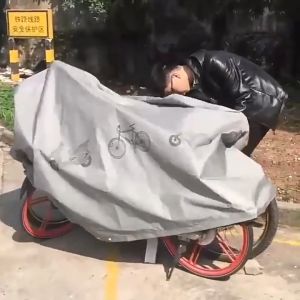 ผ้าคลุมรถจักรยาน ผ้าคลุมรถมอเตอร์ไซค์ Bicycle Cover Black 200*100ซม.