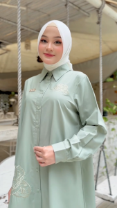 MDLY Baju Atasan Kemeja Wanita: Pilihan Fashion Casual Polos & Bordir