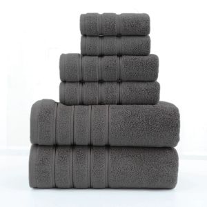 Grey Couple Towel Bundle Bath Collection 100% Cotton Super Absorbent Quick Drying Face/Hand/Bath Towels 600GSM For Drop Shipping