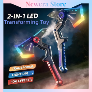 2-in-1 Light-up Double Axe Childrens Toy Sword Transforming Sword Toy Roleplay Kids Party Gift