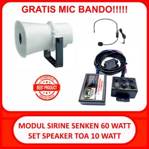 modul sirine senken 60 watt aux mic set speaker toa zh610s 10 watt kotak