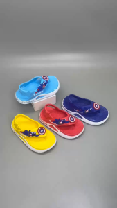(Size 20-25) Dulux 529 Sandal Anak Laki-Laki Karakter Captain America Sandal Jepit Karet Lentur Anak Cowok