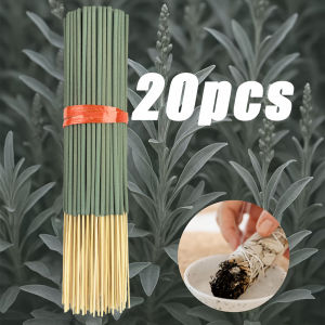 20/50/600/1500 Plant Extract White Sage Aromatherapy Sticks 8.66inch Fresh Air Suitable for Yoga Meditation Purifies the Soul and Eliminates Negative Energy