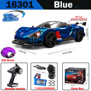 WLtoys | New 1/16 16301/16302 RC Car 2.4G 4WD High Speed 35KM/H Brushed Motor Vintage Racing Car Toy with LED Lights for Kid And Adult
