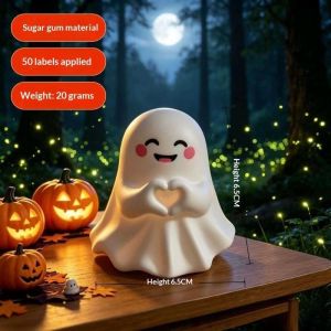 Funny Ghost Halloween Figurine Unique Spooky Statue 1PC Premium Ornament for Halloween Party Gift Home Shelf Decoration