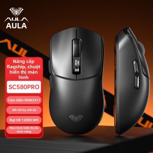 AULA-MOJING | Chuột Chơi Game Không Dây Ba Chế Độ Im Lặng