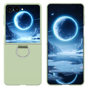 With Metal Ring Holder Protect Phone Case For Samsung Galaxy Z Flip 8 7 6 5 4 3 Flip7 FE Flip8 5G Skin Feel PC Shockproof Cover