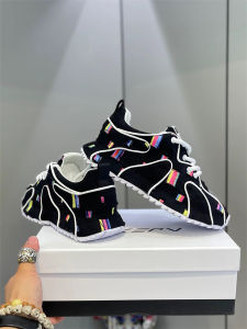 Fashionable Dad Shoes Thick Bottom Leather Upper Lace-Up Heightening Sports Mens Shoe Comfortable Versatile Trendy Casual Shoe