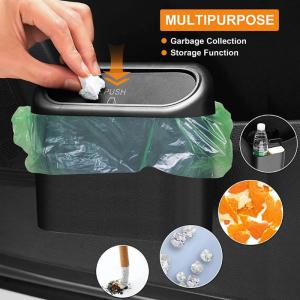 Plastic Mini Car Trash Auto Rubbish Dustbin Trash Can Garbage Dust Case Box Car Storage Case Car Accessories Car Trash Bin
