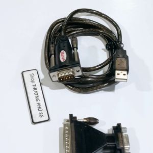 Cáp USB ra RS232 Unitek dài 1.5m / Chuẩn USB ra Com 9 Kim (DB9M) + Đầu chuyển ra Com 25 Kim (DB25M)