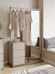 YANGYING | Minimalist Dressing Mirror Wardrobe Cabinet Hat Rack Closet Hanger