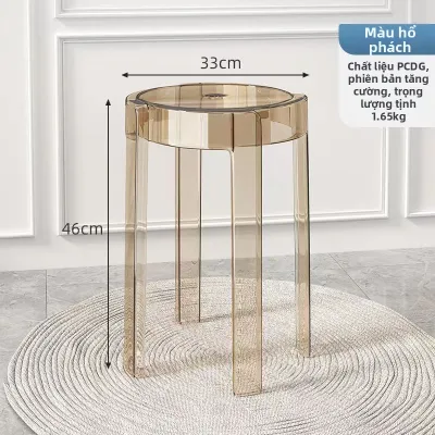 Ghế Acrylic Trong Suốt Đầy Đặn Có Thể Đống Dành Cho Phòng Khách và Bếp Ăn