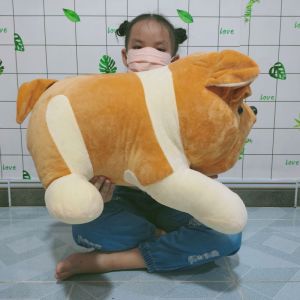 GẤU BÔNG CHÓ BULLDOG MẶT XỆ CHÓ PUG MẶT XỆ VẢI NHUNG MỀM MỊN AN TOÀN DỄ THƯƠNG CHO BÉ