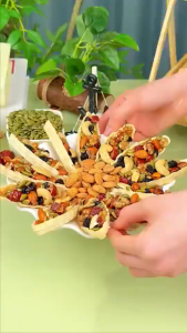 Mixed Weight Loss Seeds Boat Cake - Almond Peanut Pumpkin Seed Crisp Pastry Bar