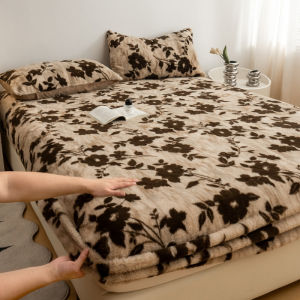 Warm Plush Bed Cover Milk Fleece Mattress Protector