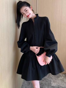 CHOUXIE | Trendy French Hepburn Style Black Dress