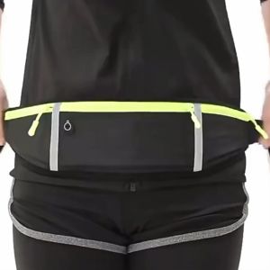 กระเป๋าคาดเอวออกกำลังกาย มีรูสายหูฟัง กันน้ำ กระเป๋าวิ่ง กระเป๋าออกกำลังกาย ใส่ขวดนำ้ได้ พกพาสะดวก - คุณภาพและสถานที่สำหรับกายด้วยรูสายหูฟัง