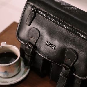 Reven Leather Jakarta - Yudistira Bag Tas Selempang Pria Kulit Sapi Hitam Waterproof 2in1 Keren