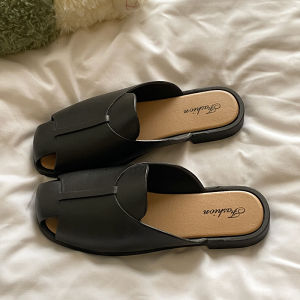 Dép Đi Biển Mùa Hè 2025 Mới Dành Cho Nữ Dép Đế Phẳng Hở Mũi Đi Trong Nhà Và Ngoài Trời Dép Đi Biển PVC Chống Trượt