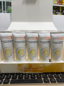Sữa Rửa Mặt Sạch Sâu Dịu Nhẹ SANTAWHITE Chiết Xuất Nha Đam Rau Má AHA Giúp Sạch Da Ẩm Mịn Tuýp 55gr