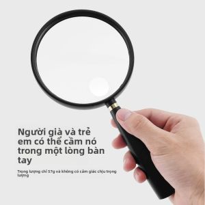 MONLEYTA | Kính lupa cầm tay độ phóng đại 100 lần hình học phẳng siêu nhẹ của Đức cho người lớn tuổi đọc sách không gây hại cho mắt trẻ em