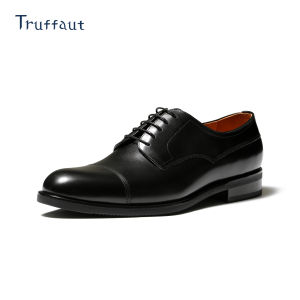 Truffaut Mens Casual Handmade Leather Shoes Business Formal Derby Wedding Shoes Trendy Winter Oxford Lace-Up Office Shoes