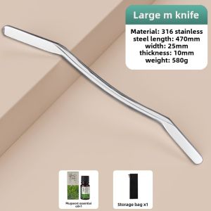 Professional-Grade Fascial Knife for Personal Use 316 Medical Stainless Steel Muscle Mask Knife Scraping Calf Relaxing Muscle Neck Cream Knife Large M Knife