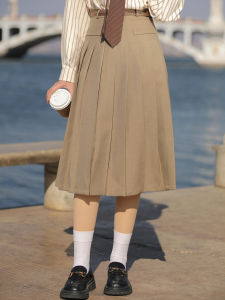 Lingjiu 2025 New Womens Suit Two-Piece Set British College Style Coat And Skirt Long Sleeve Straight Cut Sweet Style Fashion