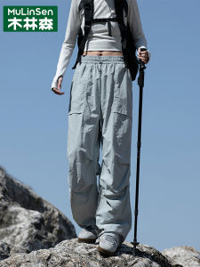 Wooden Forest Workwear Pants Womens Summer Thin New Small Size Outdoor Mountain Climbing Paratrooper Straight Tube Pants