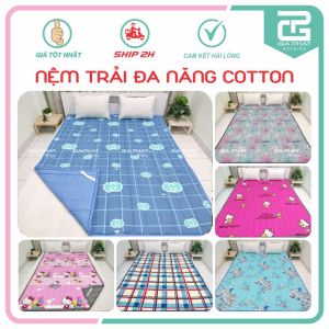 Nệm trải đa năng: Tấm bảo vệ nệm Nệm văn phòng nệm lót sàn lót giường 100% Coton Thắng Lợi tiện ích có thun giữ 4 góc.