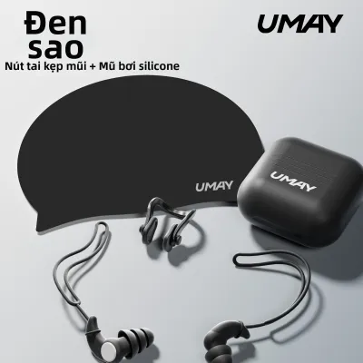Umay(佑美) | Nút tai bơi bằng silicone chống nước kèm kẹp mũi không cách âm dùng cho trẻ em và người lớn