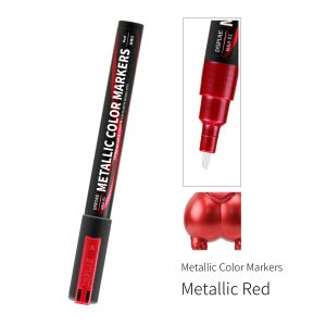 Eco-Friendly Dspiae Mka Super Metallic Markers Art Supply - Soft Tip in Pink Orange Red Blue Green Silver Gold