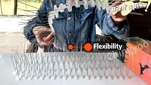 14pcs Anti Bird Spikes Strip Stainless Steel Repeller Bird And Pigeon Spikes Deterrent Bird Scarer Repeller For Pigeon