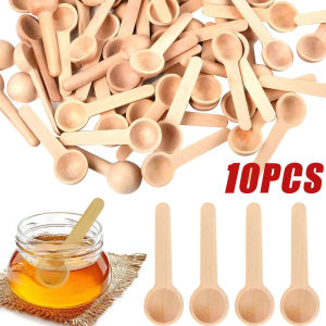 YESPERY 10Pcs Mini Wooden Spoons Kitchen Seasoning Spoon For Honey Coffee Salt Spice Jars Wooden Measuring Spoons