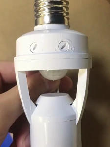[Local Shipment] Smart Led Bulb Switch 360 Degrees PIR Motion Sensor E27 Lamp Base Bulb Holder Socket Adapter Converter AC 85-265V Adjustable Detector