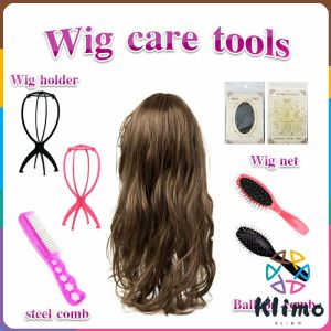 KLIMO Wig care hair net small steel comb support Wig air bag comb four piece set of care tools