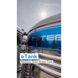 eSteel 500L / 110 Gallons Stainless Steel Water Storage Tank / Tangki Air - Vertical Round Bottom (With Stand)