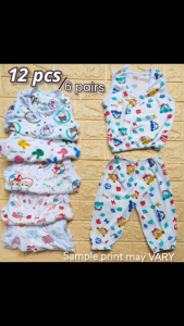 12 PCS SALE TSHIRT/SANDO/SPAGHETTI TOKONG baby Girl 0-12 months terno baby clothes ( 1 pair available )