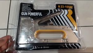 Toko Murah Paket Staples Tembak Gun Tacker + Isi/Refill 13/8 Stapler Jok Staples Perekat COD Promo Best Seller