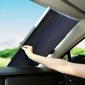 Retractable Car Sunshade Front Rear Window Curtain UV Reflective Auto Visor Universal Foldable Windshield Sun Protection Cover