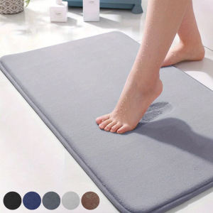 Bathroom Foot Mat Memory Foam Pad Bathroom Bath Mat Non-slip Carpets Rapid Water Absorption Shower Room Mat
