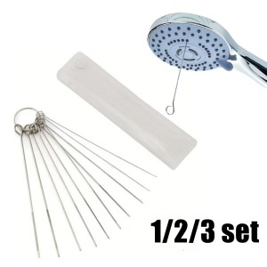 10 Stainless Steel Needle Shower Head Cleaning Brush Set Suitable for Multi Size Shower Headsbathroom Accessory Cleaning Tools