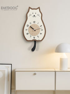 Modern Minimalist Cream Style Wall Clock Living Room Restaurant Hanging Clock No Drilling Required Imported Environmental Board