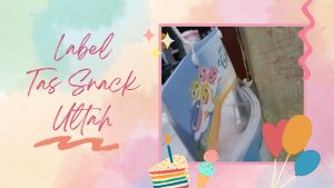 ISI 30 PCS COD Label dan Tali Tas Snack ULTAH TEMA BABYBUSS (20x12) - Lable & Tali Tas Snack UlangTahun Ulang Tahun GoodieBag