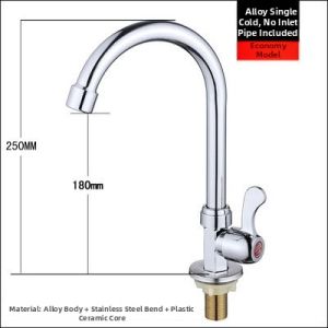 Copper Alloy Single Cold Water Filter Faucet with 360-degree Rotation
