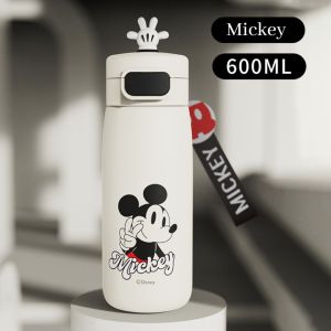 Disney Kids SUS316 Stainless Steel Direct Drink Thermos Bottle Vacuum Flask 600ml Mickey Minnie Spiderman Lotso