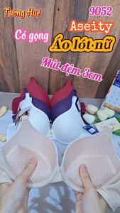 Áo Lót Nữ Đài Loan Aseity 9052 Trơn Có Gọng Mút Đệm 2.5cm Bản Lưng Vừa Dây Bản Liền 2 Móc Cài